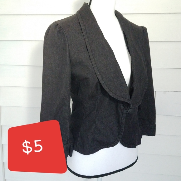Pierre Cardin Black One Button Jacket, sz. S - Picture 1 of 6
